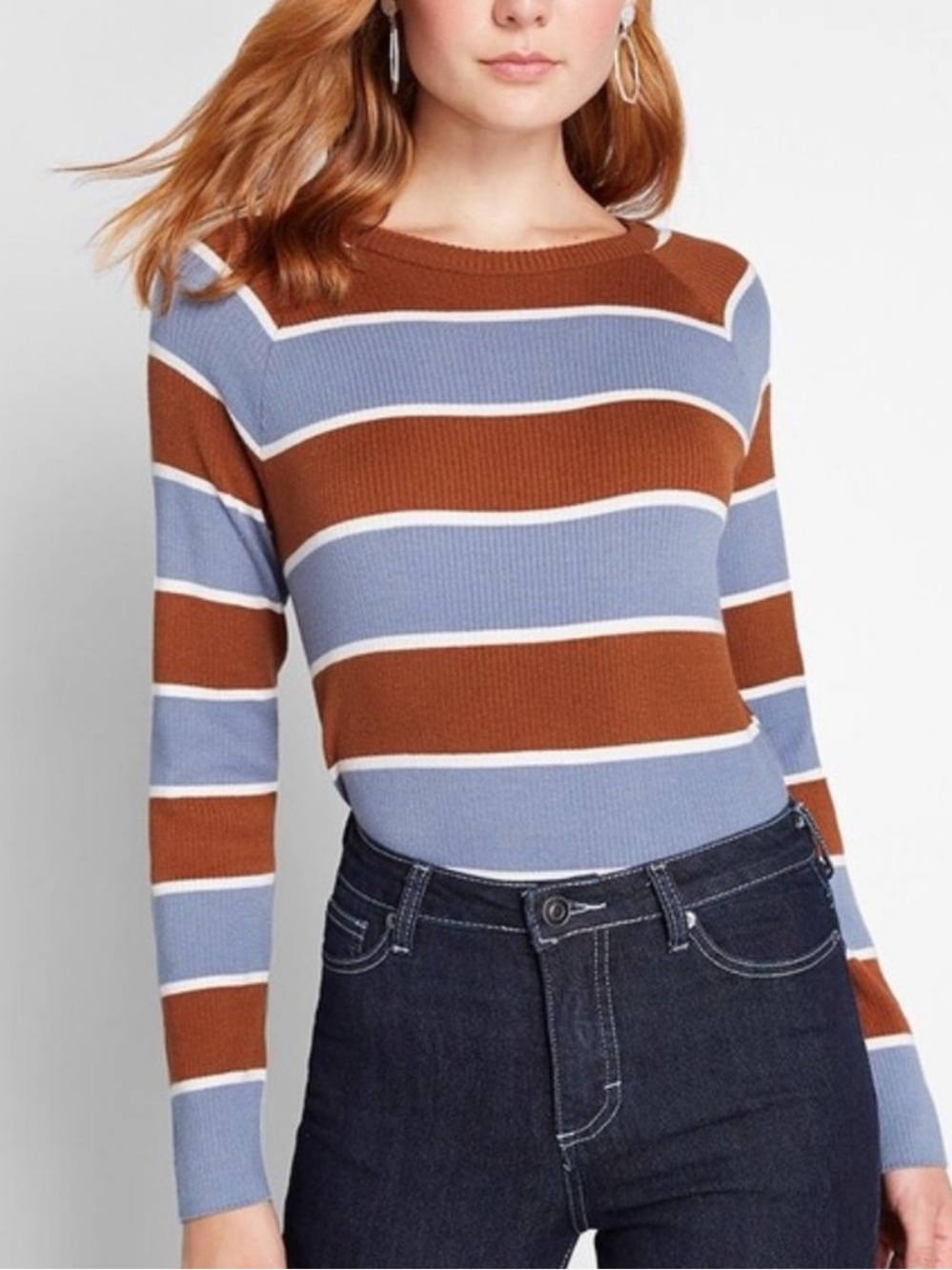 ModCloth "Casual Crush" Retro Style Ribbed Pullover, Like New! Hard to find!